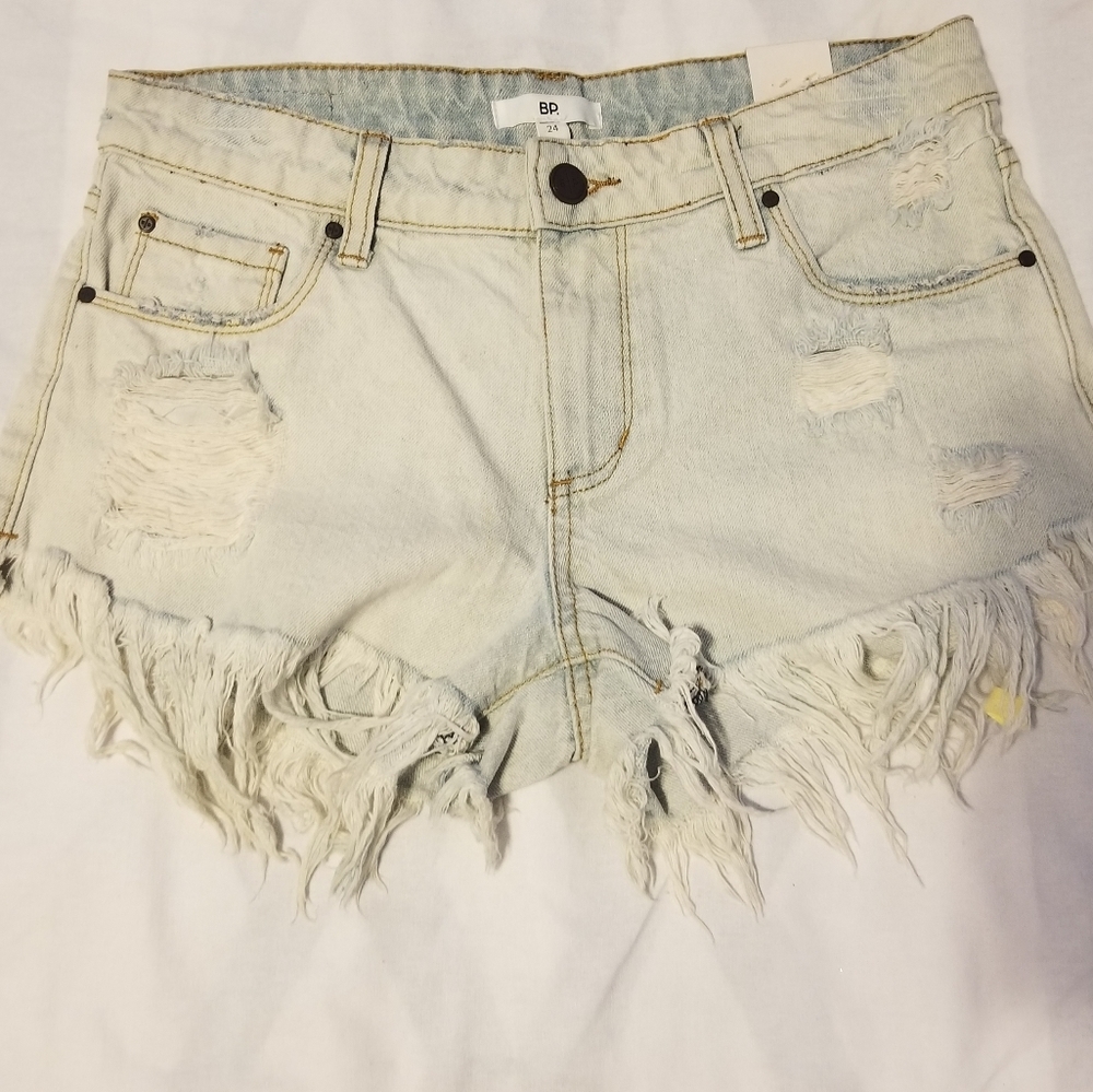 NWT BP Mid Rise Shorts Women's Size 24 Color Light Blue